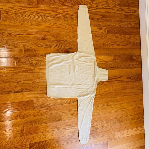 Pendleton 100% Merino Wool Cream Turtleneck Sweater Size Medium - Picture 15 of 15